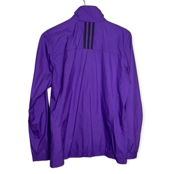 Adidas Women’s Windbreaker Jacket Full Zip in Purple Size Medium - Picture 2 of 9
